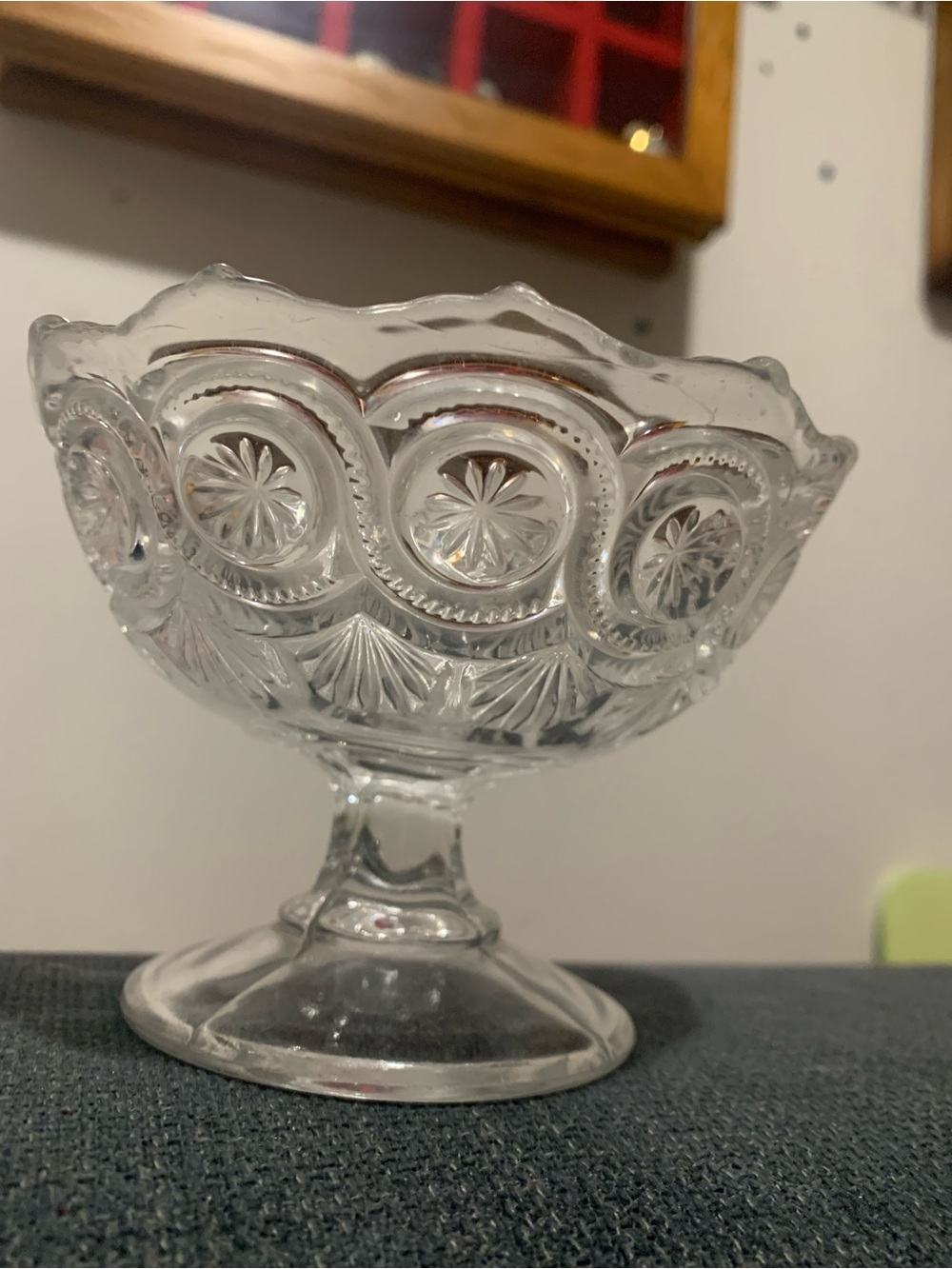 EAPG Clear Glass Compote Early American Pressed Glass bowl by U. S. Glass
